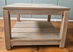 Teak houten bijzettafel Rough Furniture, Ophalen, Minder dan 45 cm, Minder dan 55 cm, Gebruikt