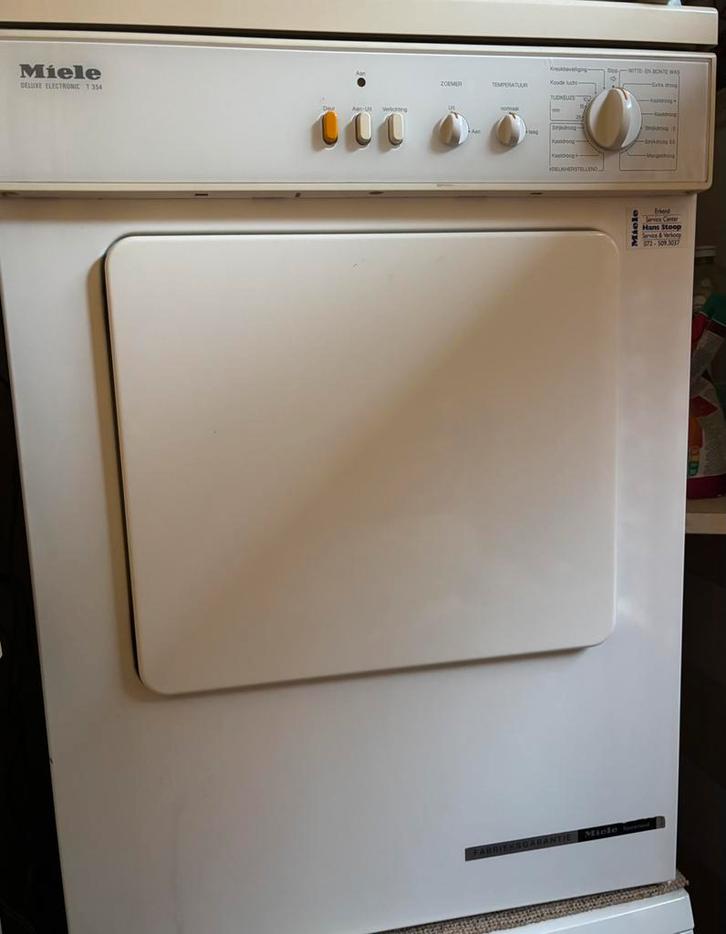 Droger Miele werkt nog perfect!, Witgoed en Apparatuur, Wasdrogers, Zo goed als nieuw, Condens, Voorlader, 6 tot 8 kg, 85 tot 90 cm