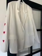 Beige blazer, hartjes od mouwen, maat XS/S, Beige, Ophalen of Verzenden, Zo goed als nieuw, Jasje