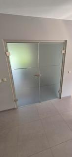 Dubbele glazen deuren (2001  2x827 mm), Doe-het-zelf en Verbouw, Deuren en Horren, Ophalen, 80 tot 100 cm, 215 cm of meer, Binnendeur