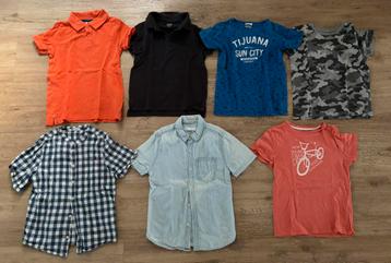 Pakket 7 Shirts - Jongen 122/128 - Totaal slechts 2,50 euro! beschikbaar voor biedingen