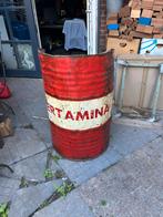 Oil drum chair ‘60 & Groot USA Ice Cream sign, Verzamelen, Ophalen, Gebruikt