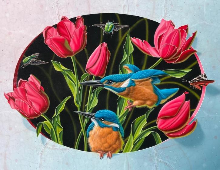 Magisch realisme, schilderijen te koop, Antiek en Kunst, Kunst | Schilderijen | Modern, Ophalen of Verzenden