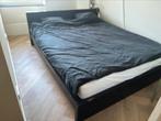 XXL 2-persoonsbed van IKEA, inclusief matrassen & beddengoed, Huis en Inrichting, Slaapkamer | Bedden, Ophalen, Zwart, Tweepersoons