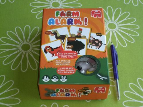 Farm alarm - het hilarische dierengeluiden memo spel!, Hobby en Vrije tijd, Gezelschapsspellen | Overige, Zo goed als nieuw, Een of twee spelers
