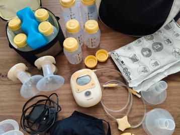 Complete Medela freestyle set met extra's beschikbaar voor biedingen