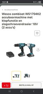 Wesco Combi Schroef- en Slagboormachine 18V, Doe-het-zelf en Verbouw, Gereedschap | Boormachines, Nieuw, Ophalen of Verzenden
