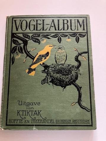 Antiek vogelalbum K. Tiktak Groningen  beschikbaar voor biedingen