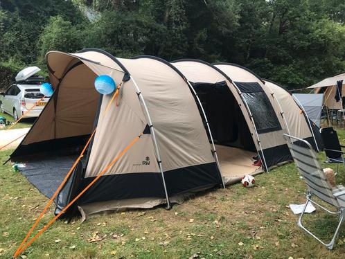 Red wood birch 440 6 persoons katoenen tunneltent, Caravans en Kamperen, Tenten, tot en met 6, Zo goed als nieuw, Ophalen