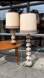 2x Keramieken bubble vloerlamp, Kaiser Leuchten ‘60, Huis en Inrichting, Lampen | Vloerlampen, Metaal, Vintage retro buisframe design rotan webbing papercord deens