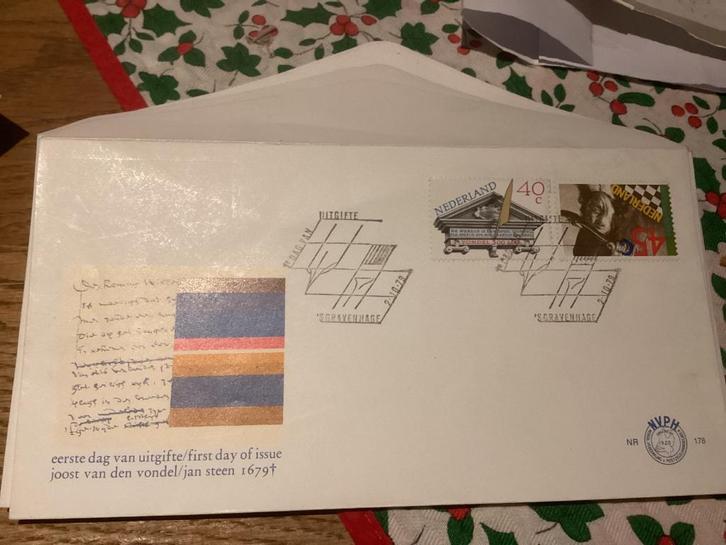 No6352 Afwijkend E178 anders geplakt rechter zegel op zijn, Postzegels en Munten, Postzegels | Eerstedagenveloppen, Onbeschreven