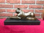 rustende kat, fraai gestileerd bronzen beeld, Ophalen of Verzenden
