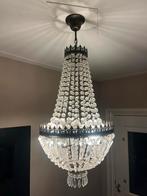 Vintage Franse Kroonluchter Hanglamp, Huis en Inrichting, Ophalen of Verzenden, Gebruikt, Glas