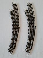 2 Nette Minitrix bochtwissels links 14966, Hobby en Vrije tijd, Modeltreinen | N-Spoor, Gebruikt, Gelijkstroom, Trix, Rails