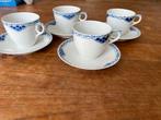 Royal Copenhagen blue princess 4 koffiekop met schotel, Ophalen of Verzenden, Zo goed als nieuw, Overige stijlen, Kop(pen) en/of Schotel(s)