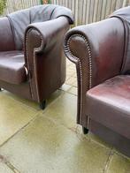 2 Chesterfield Stijl Stoelen, Kunststof, Gebruikt, Chesterfield, 75 tot 100 cm