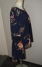 Exquiss's bloemenprint voile blouse - top maat 38 flairmouw, Kleding | Dames, Tops, Maat 38/40 (M), Exquiss's, Blauw, Ophalen of Verzenden