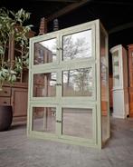Groene vitrinekast | servieskast | souvenirs  #863, Met deur(en), 25 tot 50 cm, 100 tot 150 cm, 100 tot 150 cm