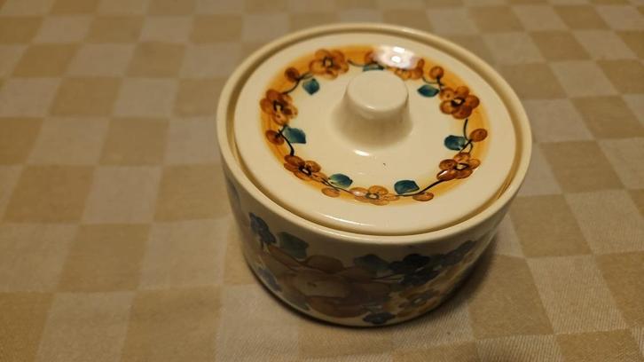 aardewerk puntgaaf antieke pot met deksel uit Polen, Antiek en Kunst, Antiek | Keramiek en Aardewerk, Ophalen of Verzenden