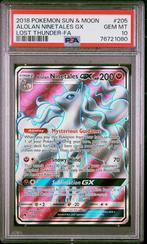 PSA 10 Alolan Ninetales GX 205/214 Lost Thunder, Ophalen of Verzenden, Zo goed als nieuw