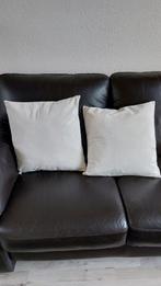 2 zgan  gebroken witte velvet kussentjes, Ophalen of Verzenden, Zo goed als nieuw, Wit, Vierkant