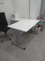 Bureau  wit, Huis en Inrichting, Bureaus, Ophalen, In hoogte verstelbaar, Gebruikt, Bureau