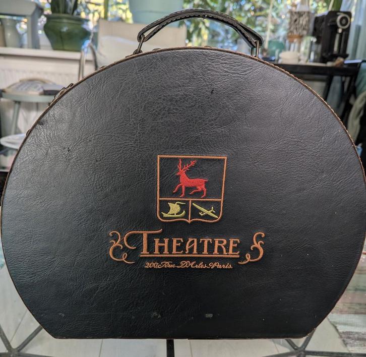 Vintage 'Theatre' Hoedendoos, Sieraden, Tassen en Uiterlijk, Koffers, Gebruikt, 35 tot 45 cm, Ophalen of Verzenden