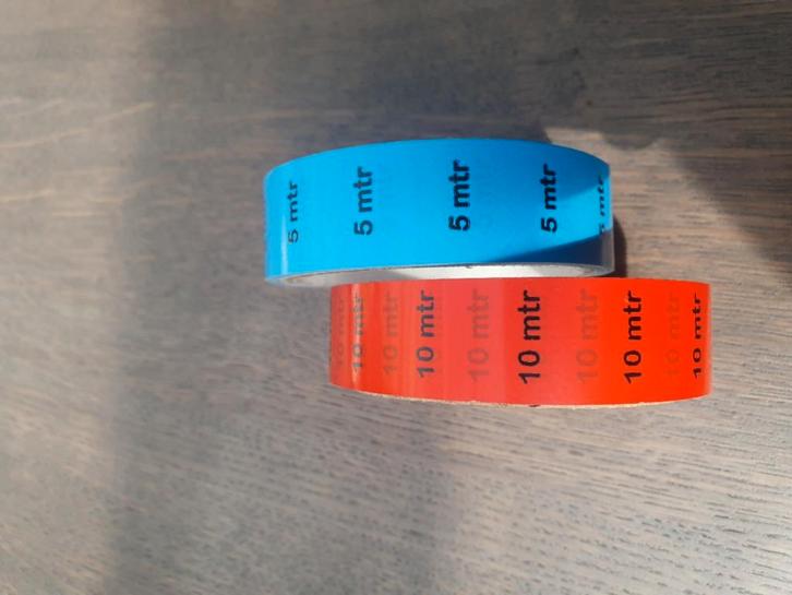 Tape met aanduiding 5 en 10 meter, Computers en Software, Pc- en Netwerkkabels, Nieuw, Ophalen of Verzenden