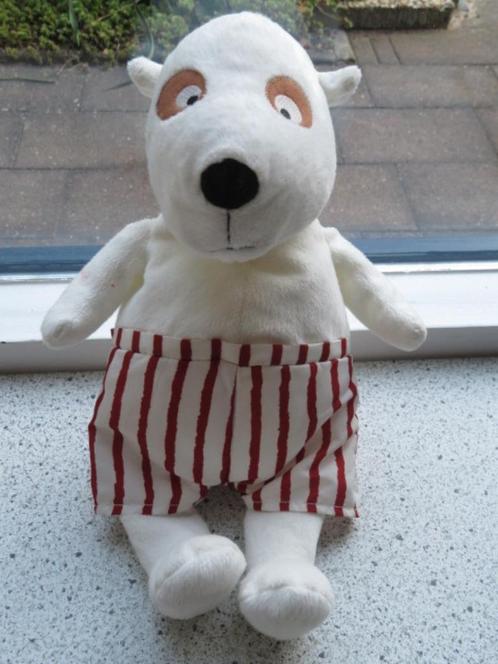 Hond van IKEA Vänligt Dog wit met gestreepte broek (beer), Kinderen en Baby's, Speelgoed | Knuffels en Pluche, Zo goed als nieuw