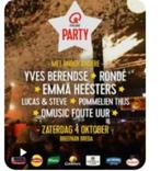8 E-TICKETS QMUSIC PARTY 4 OKTOBER BREDA, Tickets en Kaartjes, Twee personen