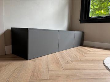 Besta tv meubel zwart/grijs IKEA - afbeelding 3