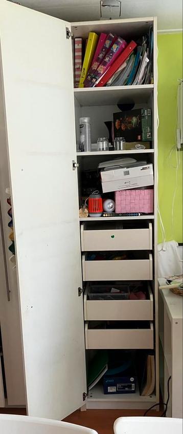 Ikea Pax kast met witte hoogglans deur - afbeelding 2