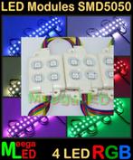 LED RGB module SMD 5050 - 4 LED - IP54 - 10 stuks, Nieuw, LEDverlichting, Ophalen of Verzenden, LEDmodule