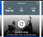 18-10 Kane Ahoy 2 x 1e ring (AE) zitplaatsen en parkeerkaart, Tickets en Kaartjes, Twee personen