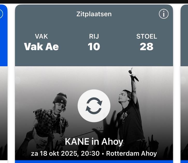 18-10 Kane Ahoy 2 x 1e ring (AE) zitplaatsen en parkeerkaart, Tickets en Kaartjes, Overige Tickets en Kaartjes, Twee personen