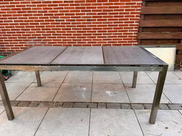 Tuintafel rvs onderstel 180x90 beschikbaar voor biedingen
