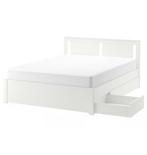 Ikea bed 140x200 INCL matras, Huis en Inrichting, Slaapkamer | Bedden, Gebruikt, Wit, Tweepersoons, 200 cm