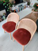 Rotan-stoelen roestbruin, Huis en Inrichting, Stoelen, Ophalen, Twee, Overige kleuren, Zo goed als nieuw