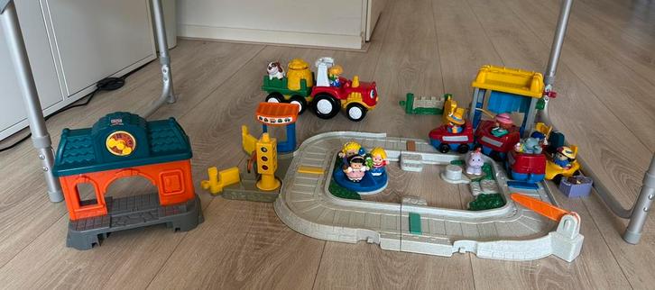 Fisher-Price Little People Leuke trein-/autobaan speelset, Kinderen en Baby's, Speelgoed | Fisher-Price, Gebruikt, Speelset, Ophalen of Verzenden