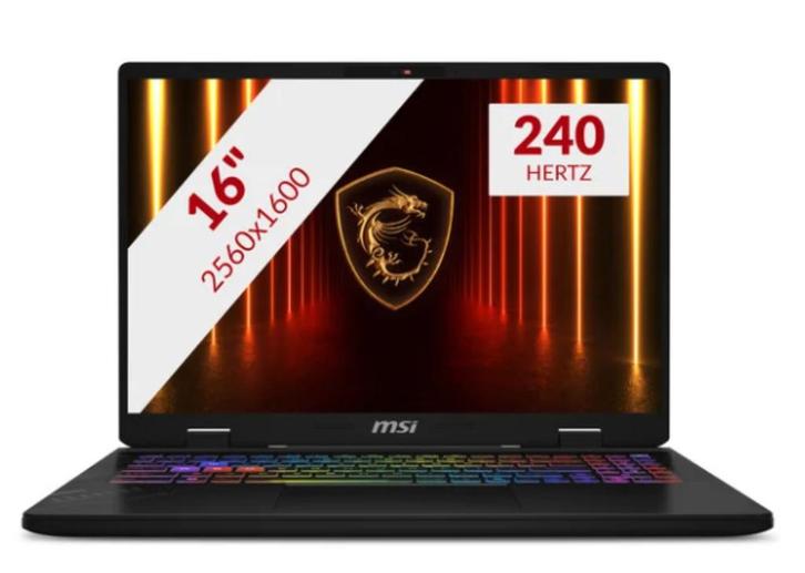MSI Crosshair 16 HX AI D2XWGKG-002 Copilot+ gaming laptop, Computers en Software, Windows Laptops, Nieuw, 16 inch, SSD, 4 Ghz of meer