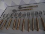 21 stuks vintage WMF houten bestek BISTRO 1960-1970 ook p st, Ophalen of Verzenden