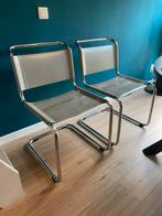 Grijze eetkamerstoelen - Set van 2, Ophalen, Gebruikt, Twee, Metaal