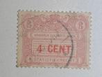Nederlandse Belastingzegel Statistiekrecht 4 Cent, Postzegels en Munten, Ophalen, T/m 1940, Gestempeld