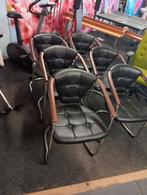 6 hele mooie leren eettafel stoelen, Ophalen, Bruin, Leer, Zo goed als nieuw