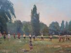 Dagje Wantijpark olieverf op doek, Antiek en Kunst, Kunst | Schilderijen | Klassiek, Ophalen of Verzenden
