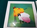Prenten ingelijst 2 stuks: 1x poezen en 1x boerderij dieren, Huis en Inrichting, Ophalen of Verzenden, 'T Olde Gre-j, Info@toldegrej.nl