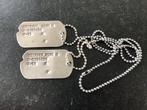 Originele Amerikaanse dogtags uit WO2, dog tag US, officier, Verzamelen, Amerika, Ophalen of Verzenden