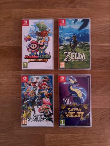 Nintendo Switch games (Mario, Zelda, Pokemon) beschikbaar voor biedingen