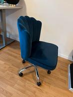 Blauwe velvet stoel, Huis en Inrichting, Bureaustoelen, Ophalen of Verzenden, Zo goed als nieuw, Blauw