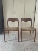 Møller 71 Stoelen Teak Deens Design - Set van 2, Huis en Inrichting, Stoelen, Ophalen, Gebruikt, Twee, Bruin
